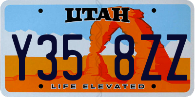 UT license plate Y358ZZ