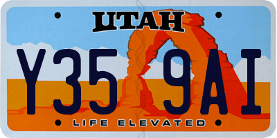 UT license plate Y359AI