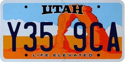 UT license plate Y359CA