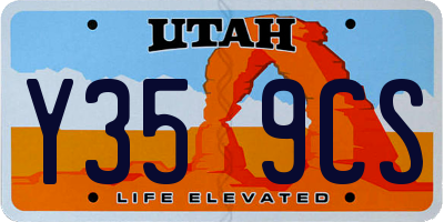 UT license plate Y359CS