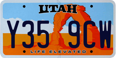 UT license plate Y359CW