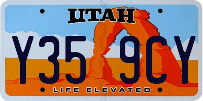 UT license plate Y359CY