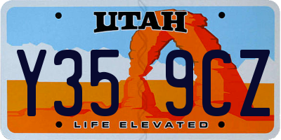 UT license plate Y359CZ
