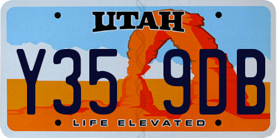 UT license plate Y359DB