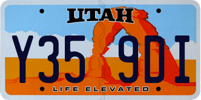 UT license plate Y359DI
