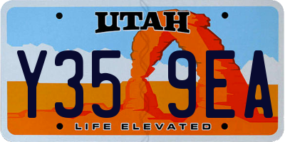 UT license plate Y359EA