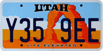 UT license plate Y359EE