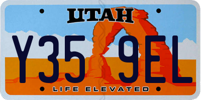 UT license plate Y359EL