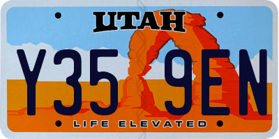 UT license plate Y359EN