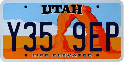 UT license plate Y359EP