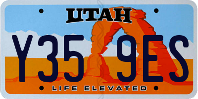 UT license plate Y359ES