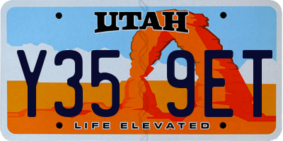 UT license plate Y359ET