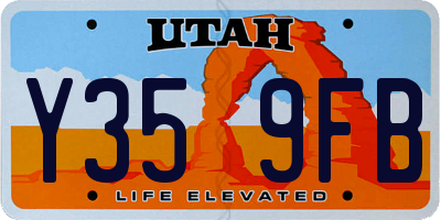 UT license plate Y359FB
