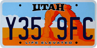 UT license plate Y359FC