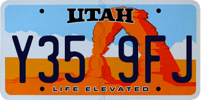 UT license plate Y359FJ