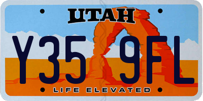 UT license plate Y359FL