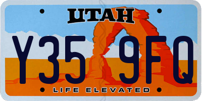 UT license plate Y359FQ