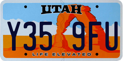 UT license plate Y359FU