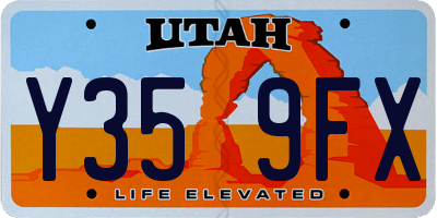 UT license plate Y359FX