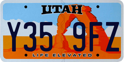 UT license plate Y359FZ