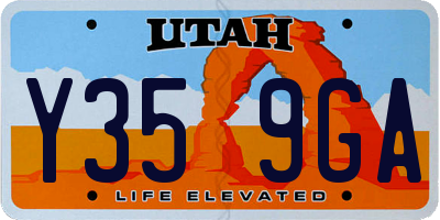 UT license plate Y359GA