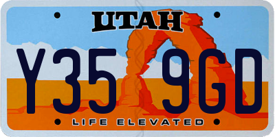 UT license plate Y359GD