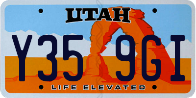 UT license plate Y359GI
