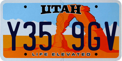 UT license plate Y359GV
