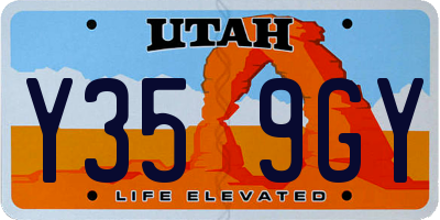 UT license plate Y359GY