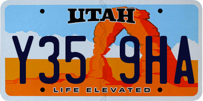 UT license plate Y359HA