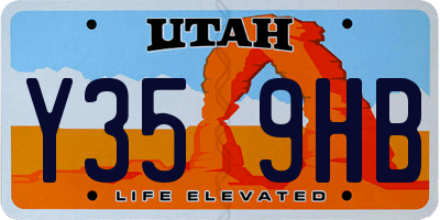 UT license plate Y359HB