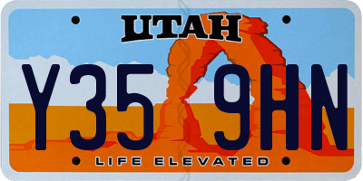 UT license plate Y359HN