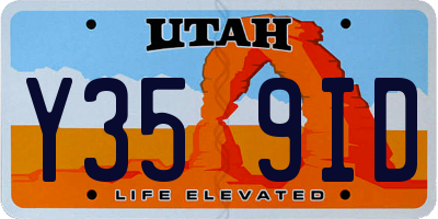UT license plate Y359ID