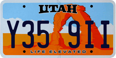 UT license plate Y359II
