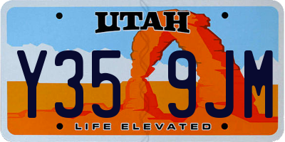 UT license plate Y359JM