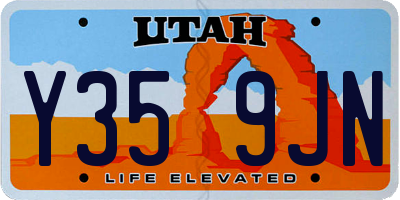 UT license plate Y359JN