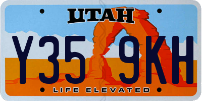 UT license plate Y359KH