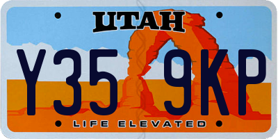 UT license plate Y359KP