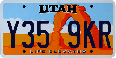 UT license plate Y359KR
