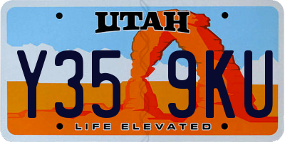 UT license plate Y359KU