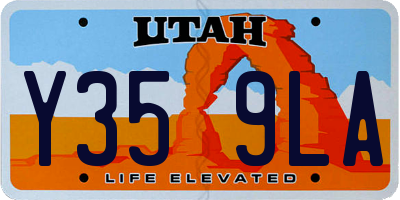 UT license plate Y359LA
