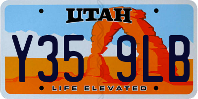 UT license plate Y359LB