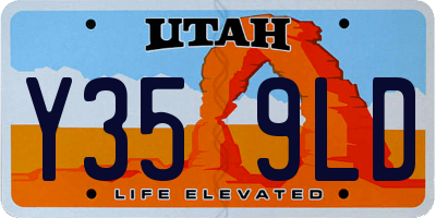 UT license plate Y359LD