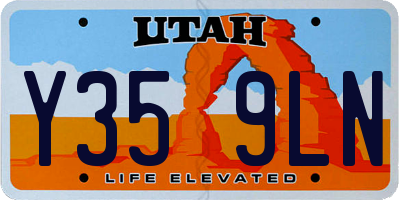 UT license plate Y359LN