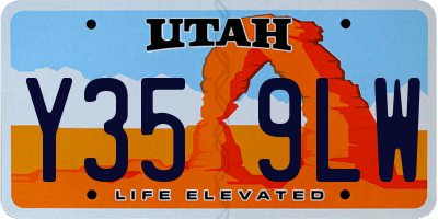 UT license plate Y359LW