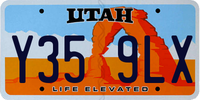 UT license plate Y359LX