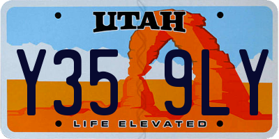 UT license plate Y359LY