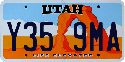 UT license plate Y359MA