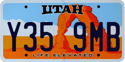 UT license plate Y359MB