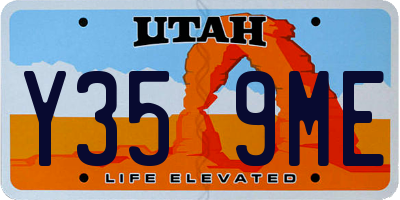 UT license plate Y359ME